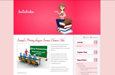 free blogspot template for blog about book, library,knowledge, or education