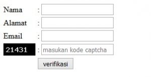 form menggunakan captcha