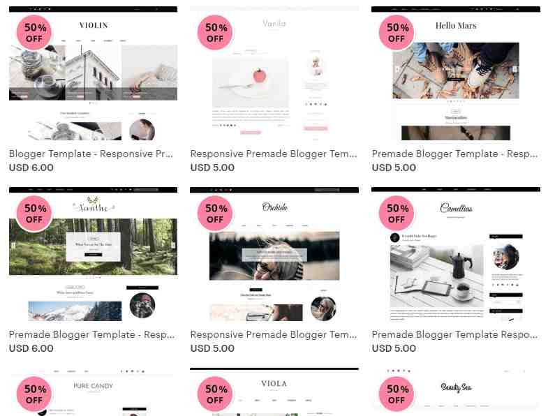 jasa beli template blogspot vefiotheme di etsy.com